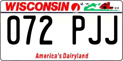 WI license plate 072PJJ