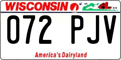 WI license plate 072PJV