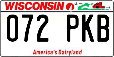 WI license plate 072PKB