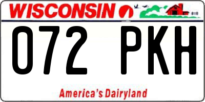 WI license plate 072PKH