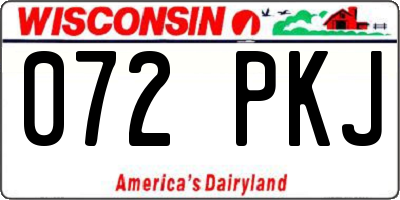WI license plate 072PKJ