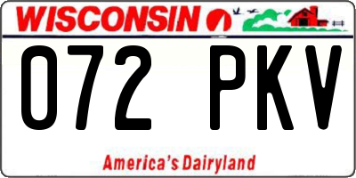 WI license plate 072PKV