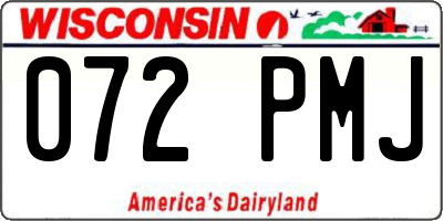 WI license plate 072PMJ