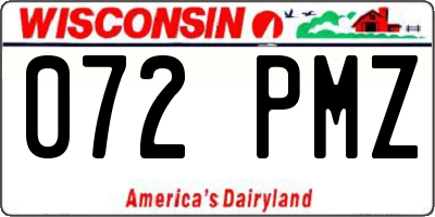 WI license plate 072PMZ