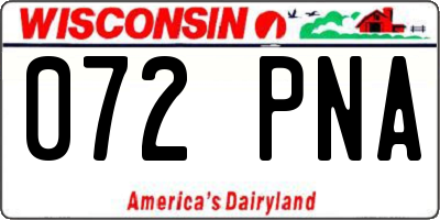 WI license plate 072PNA
