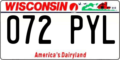 WI license plate 072PYL