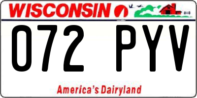 WI license plate 072PYV