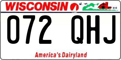 WI license plate 072QHJ