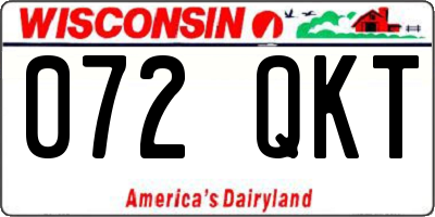 WI license plate 072QKT