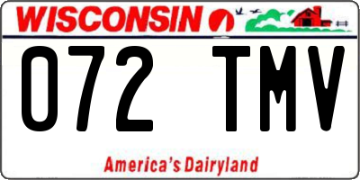 WI license plate 072TMV