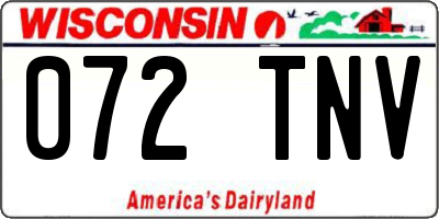 WI license plate 072TNV