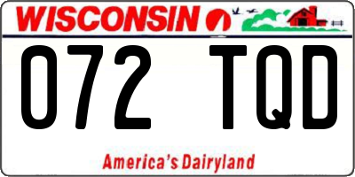 WI license plate 072TQD