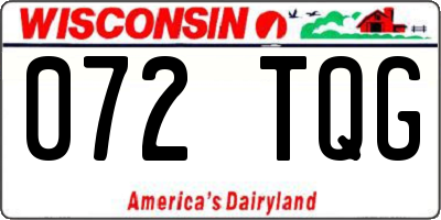 WI license plate 072TQG