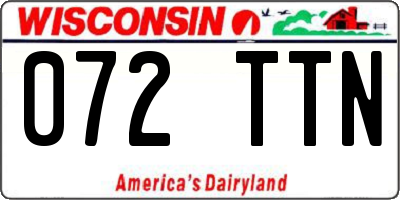 WI license plate 072TTN