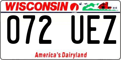 WI license plate 072UEZ