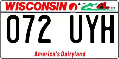 WI license plate 072UYH