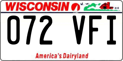 WI license plate 072VFI