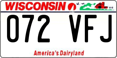 WI license plate 072VFJ