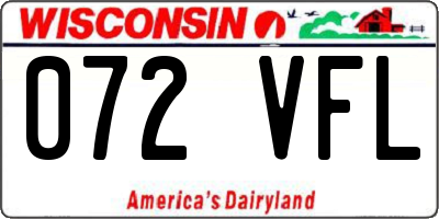 WI license plate 072VFL