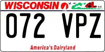 WI license plate 072VPZ