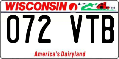 WI license plate 072VTB