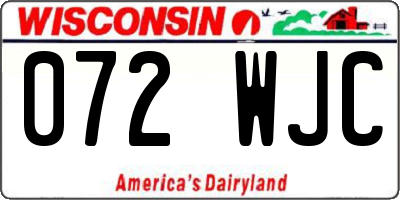 WI license plate 072WJC
