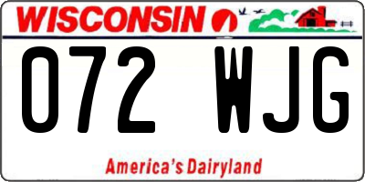 WI license plate 072WJG