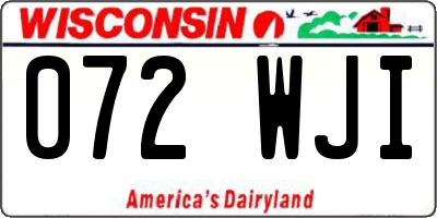 WI license plate 072WJI
