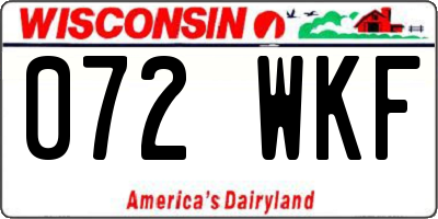 WI license plate 072WKF