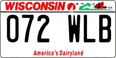 WI license plate 072WLB