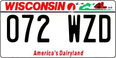 WI license plate 072WZD