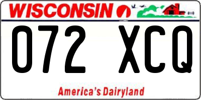 WI license plate 072XCQ