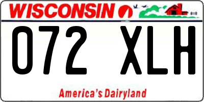 WI license plate 072XLH