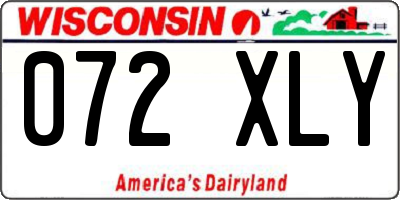 WI license plate 072XLY