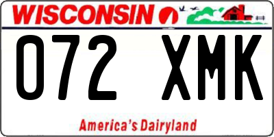 WI license plate 072XMK
