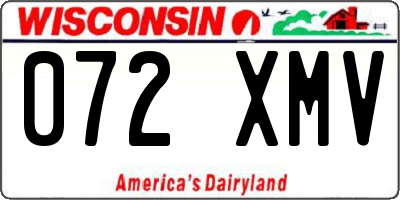 WI license plate 072XMV