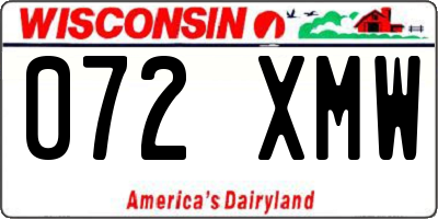 WI license plate 072XMW