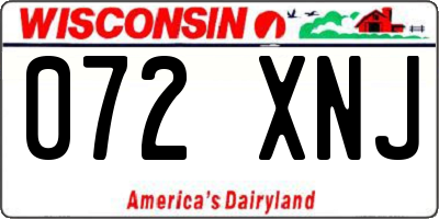 WI license plate 072XNJ