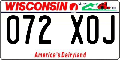WI license plate 072XOJ
