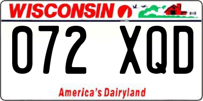 WI license plate 072XQD