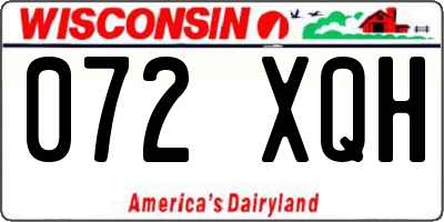 WI license plate 072XQH