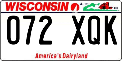 WI license plate 072XQK