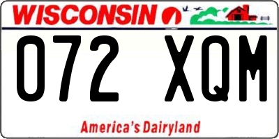 WI license plate 072XQM