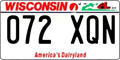 WI license plate 072XQN