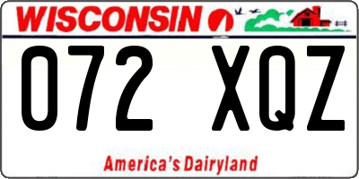 WI license plate 072XQZ