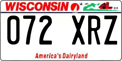 WI license plate 072XRZ