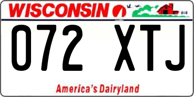 WI license plate 072XTJ