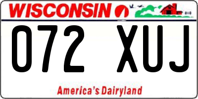 WI license plate 072XUJ