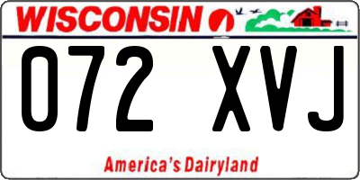 WI license plate 072XVJ