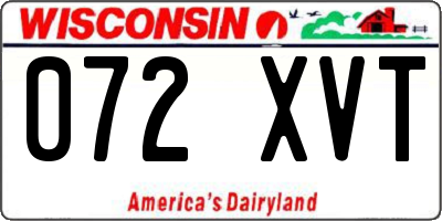 WI license plate 072XVT